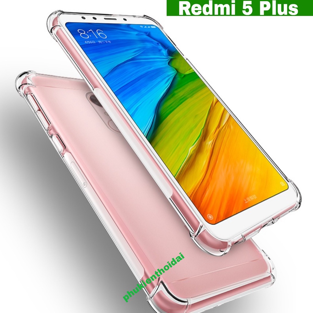 Ốp lưng Xiaomi Redmi 5 Plus / Note 11 Pro DGW dẻo trong lồi 4 góc chống sốc ôm khít máy lâu ố vàng