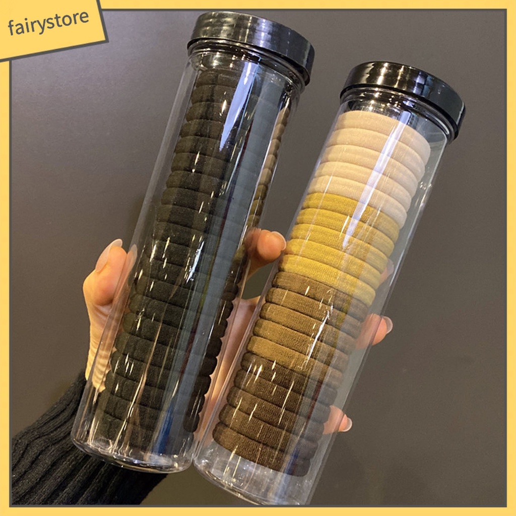 Bộ 20 Dây Cột Tóc Màu Trơn Độ Co Giãn Cao Chống Trượt Mềm Mại Dành Cho Nữ