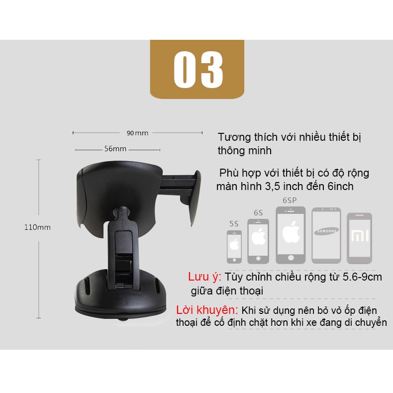 [Nhập SSSAU giảm 10% cho đơn hàng từ 200k] Giá đơ điện thoại trên oto gọn đẹp | BigBuy360 - bigbuy360.vn