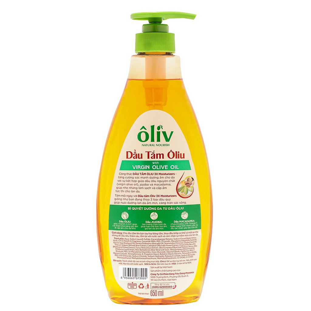 Dầu Tắm Oliv Natural Nourish Virgin Olive Oil Provence 650ml | BigBuy360 - bigbuy360.vn