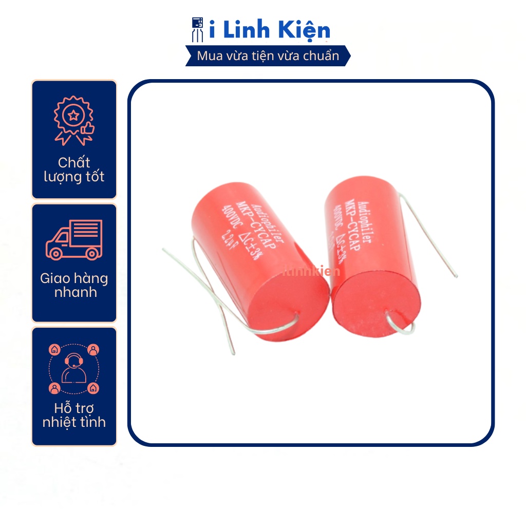 Tụ Audiophiler 2.2uF 400V 225J màu đỏ