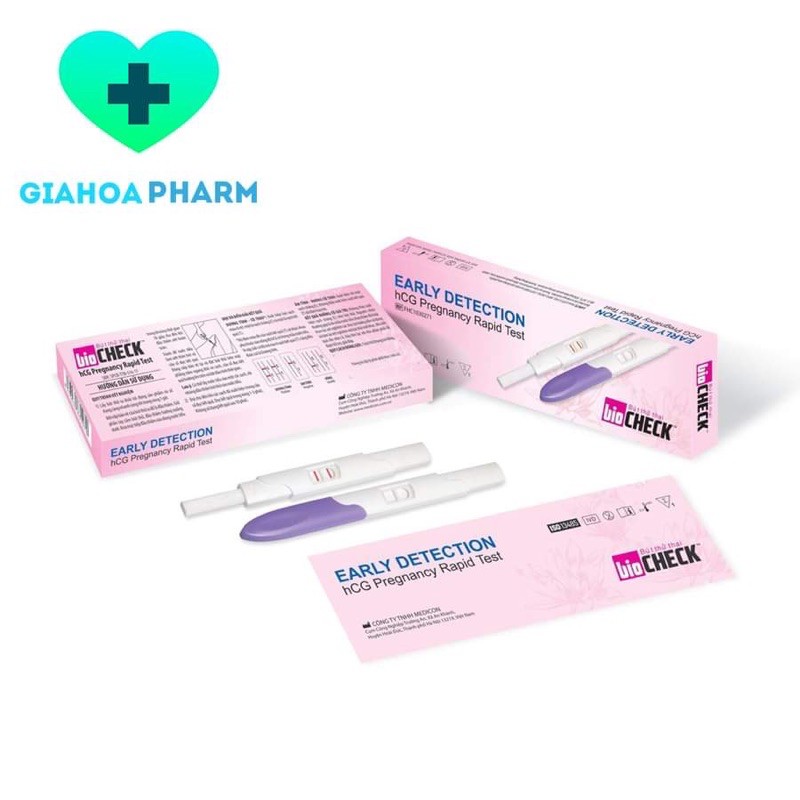 Bút thử thai / Dụng cụ test phát hiện thai sớm, chính xác, vệ sinh (7-10 ngày) Early Detection Biocheck