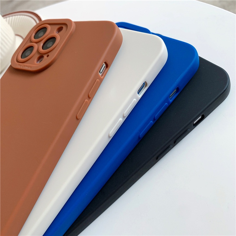 Ốp điện thoại dẻo cạnh vuông cho  compatible with for IPhone X XR XS Max 6 6s 7 8 Plus SE 2020