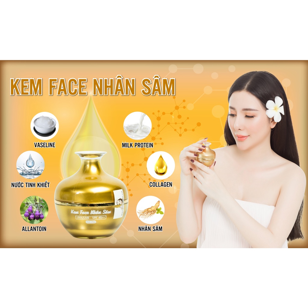 Kem dưỡng trắng da giảm thâm nám nhân sâm Ncollagen 25g - Tặng kèm sét tẩy té bào làm sạch da chết
