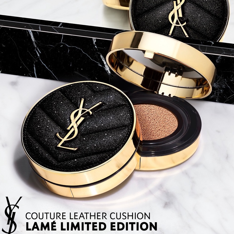 Phấn Nước YSL Le Cushion EDP Lamé Collector 2021 - Kiểm soát bóng nhờn tối ưu với công nghệ hạt phấn cực mịn