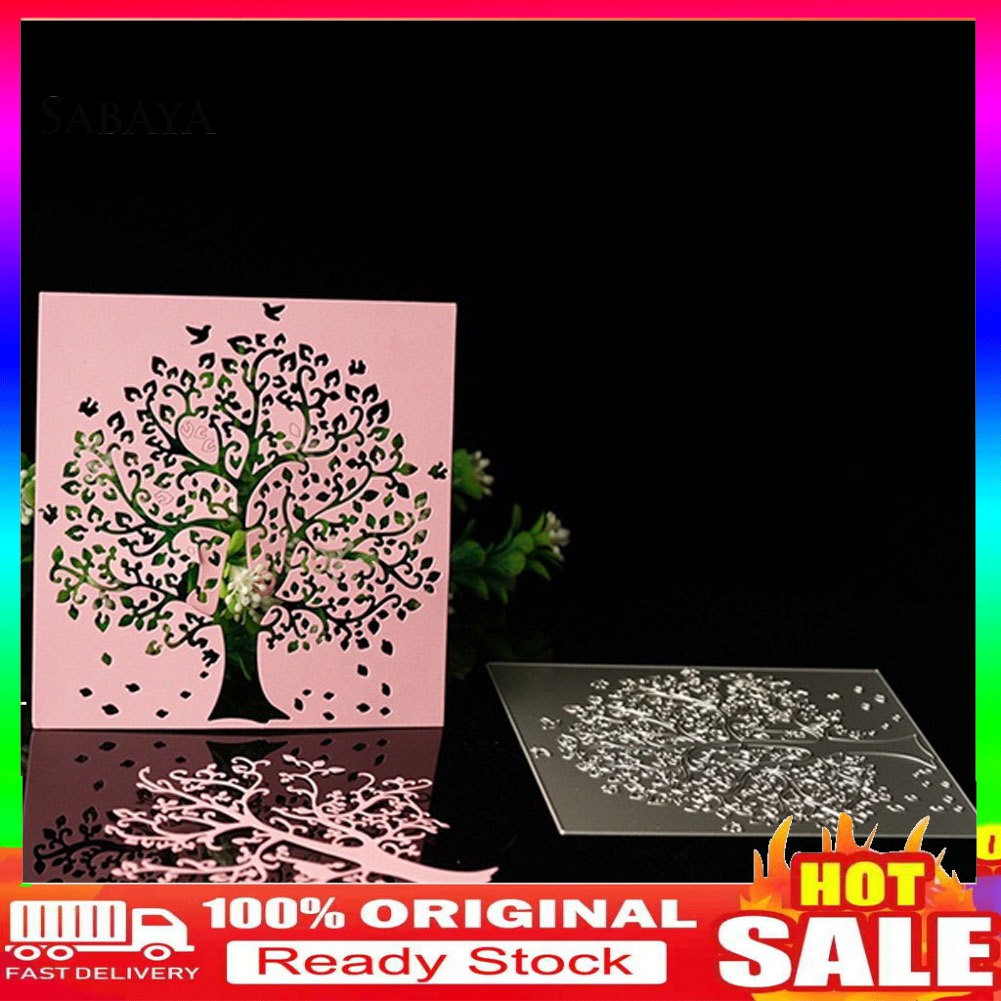 Khuôn Cắt Giấy Làm Từ Kim Loại Hình Cây Trang Trí Sổ Tay