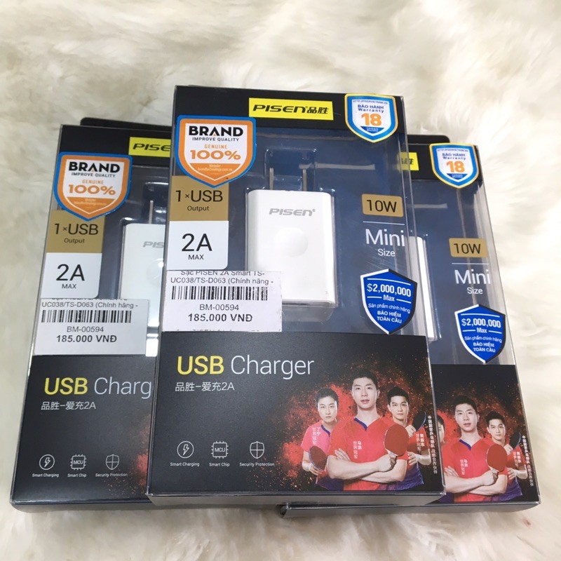 Củ Sạc PISEN 2A Smart TS-UC038 chính hãng