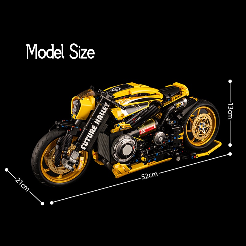 Đồ chơi Lắp ráp Mô hình xe máy 1:5 Harley Punk 2077 Motorcycle K box 10506