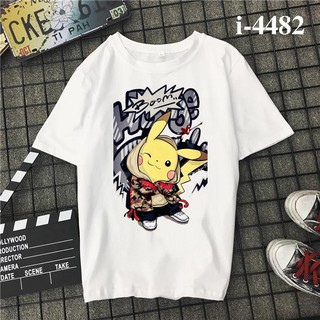 Áo Thun Pikachu Tay lỡ Nam Nữ Dáng Unisex Form Rộng Phong Cách Ulzzang
