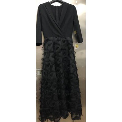 [ẢNH THẬT] Đầm váy dạ hội dự tiệc dài lông công nịt eo cổ V bigsize màu đỏ đen | BigBuy360 - bigbuy360.vn