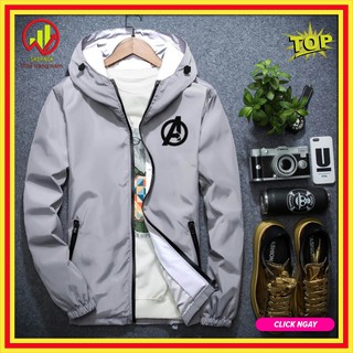 Áo khoác nam vải dù thời trang Hàn Quốc logo chữ A cao cấp - AK.002