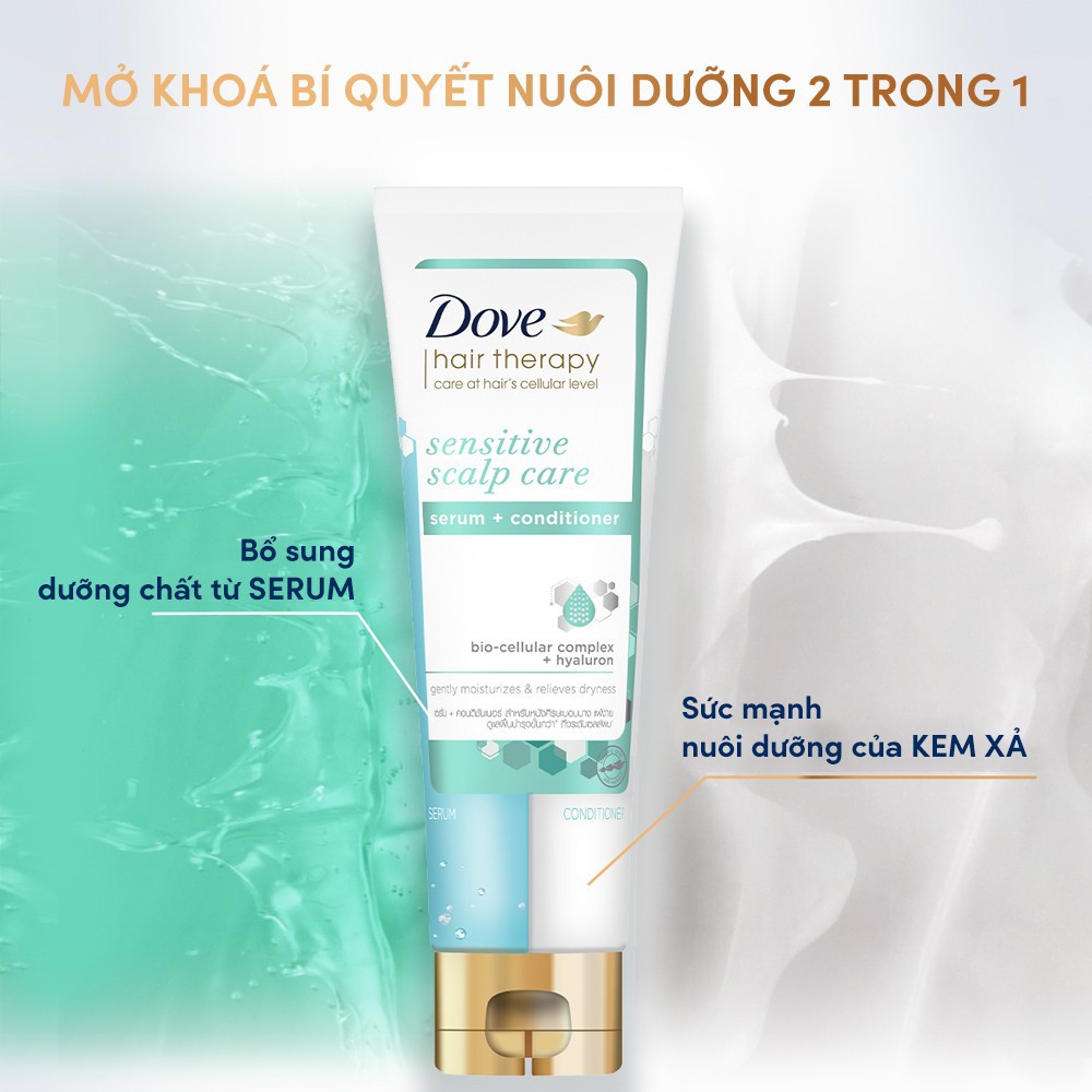 [HB Quà tặng không bán] Kem Xả Serum 2 trong 1 Dove Scalp care 230 ml