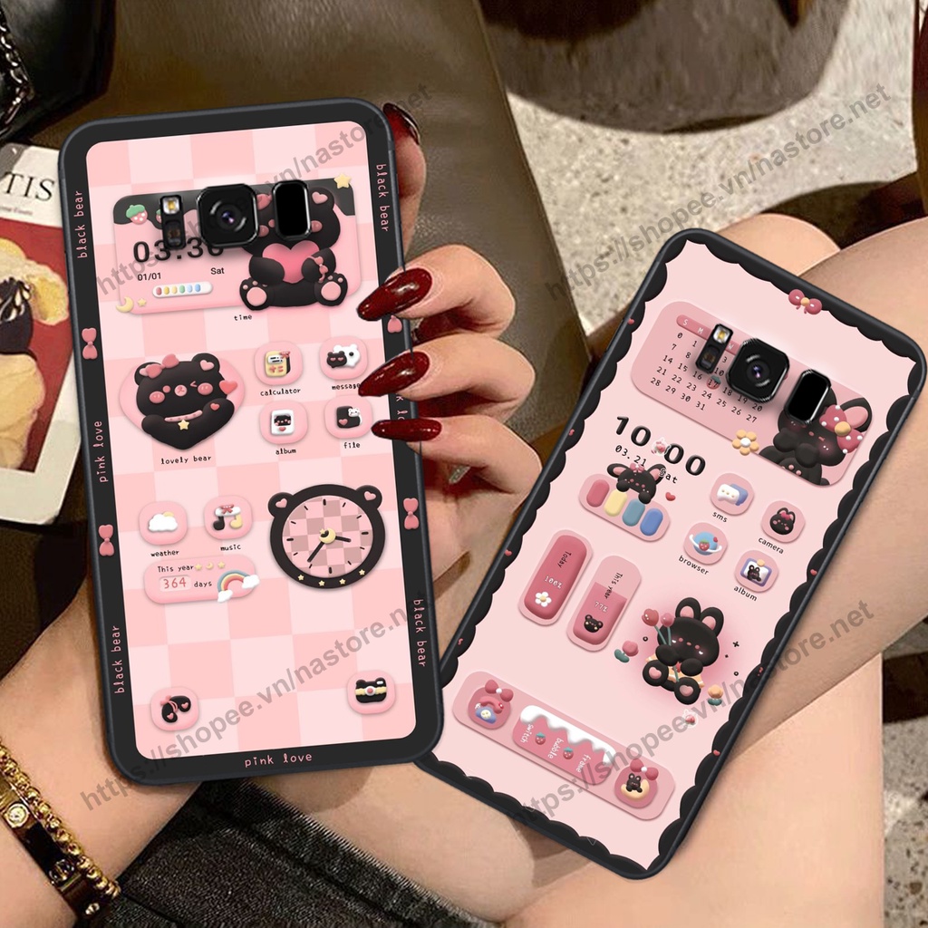 Ốp lưng Samsung S8 / S8 Plus / S8+ gấu, đồng hồ dễ thương cute giá rẻ