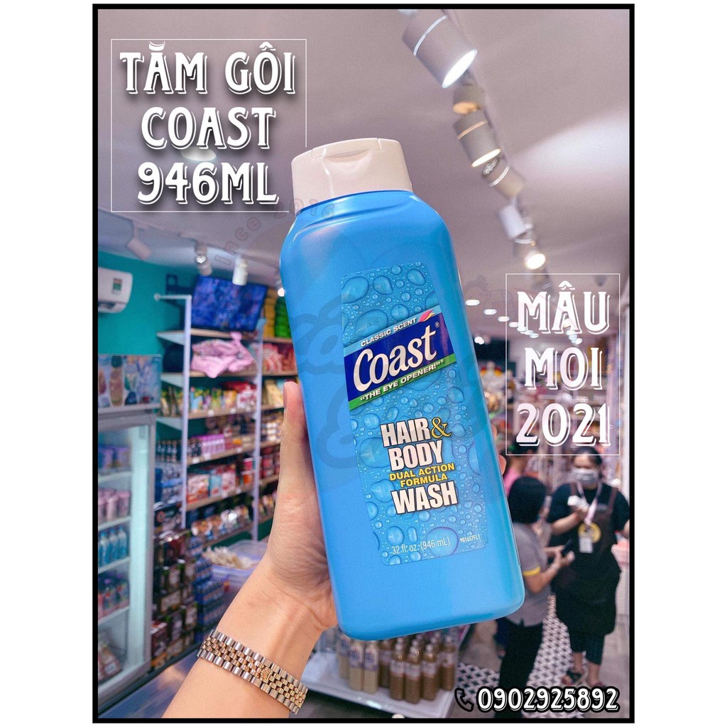 Sữa Tắm Gội COAST chai 946ml