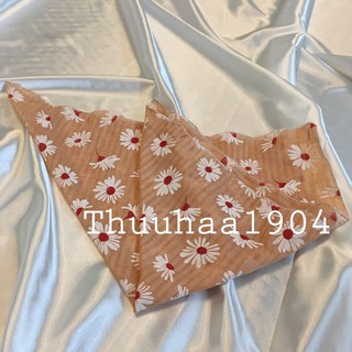 Khăn quàng cổ bandana hoa cúc caro