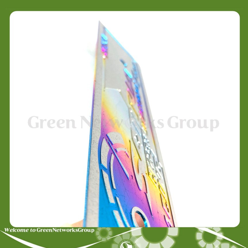 Bảng tên titanium trang trí xe Satria Greennetworks
