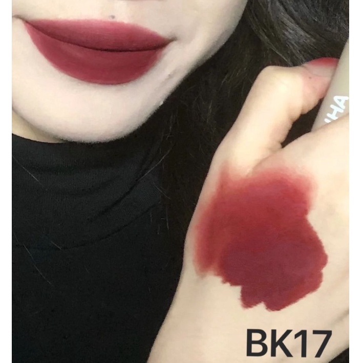LEEMEMBER Son kem nhung lì mềm màu đỏ nâu nude mờ lâu trôi không thấm nước son môi lipstick