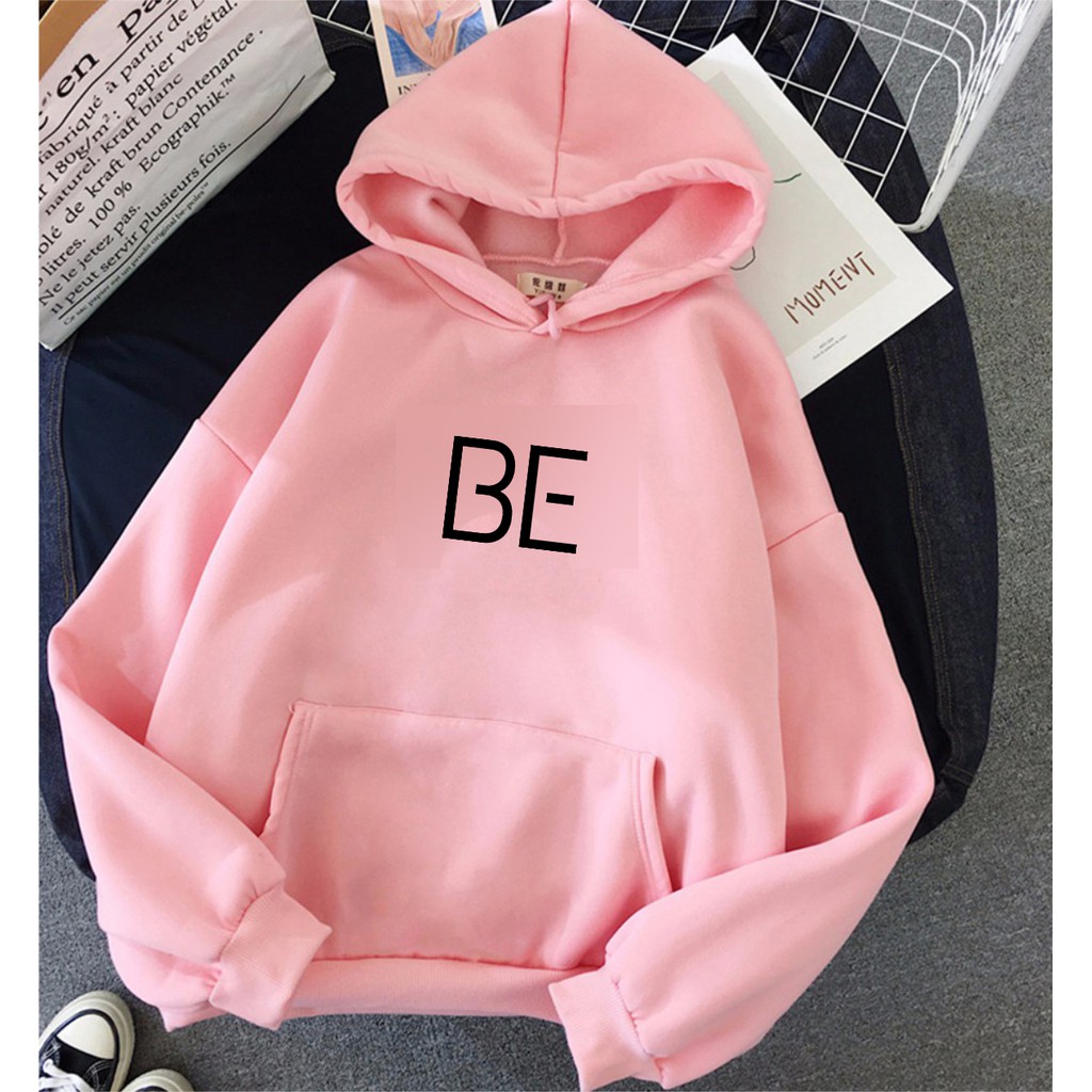 Áo Hoodie Màu Hồng Chất Lượng Cao In Hình Nhóm Nhạc Bts