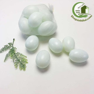 Trứng vịt giả - hột vịt giả màu trắng - túi 12 trái