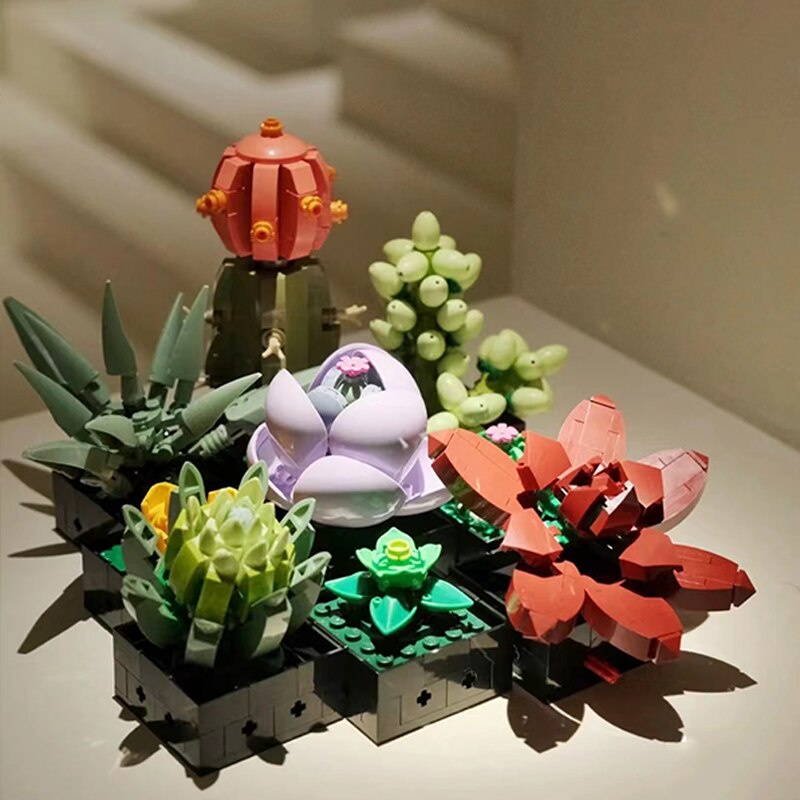 Đồ chơi Lắp ráp Mô hình hoa phong lan 1031 Orchid Succulents Bộ Sưu tập Sen Đá Xương Rồng Botanical 80039 Fit 10309