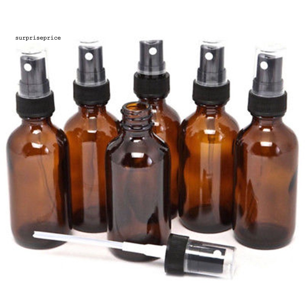 Bình Xịt Rỗng Bằng Thủy Tinh Màu Hổ Phách 10/15/20/30/50/100ml