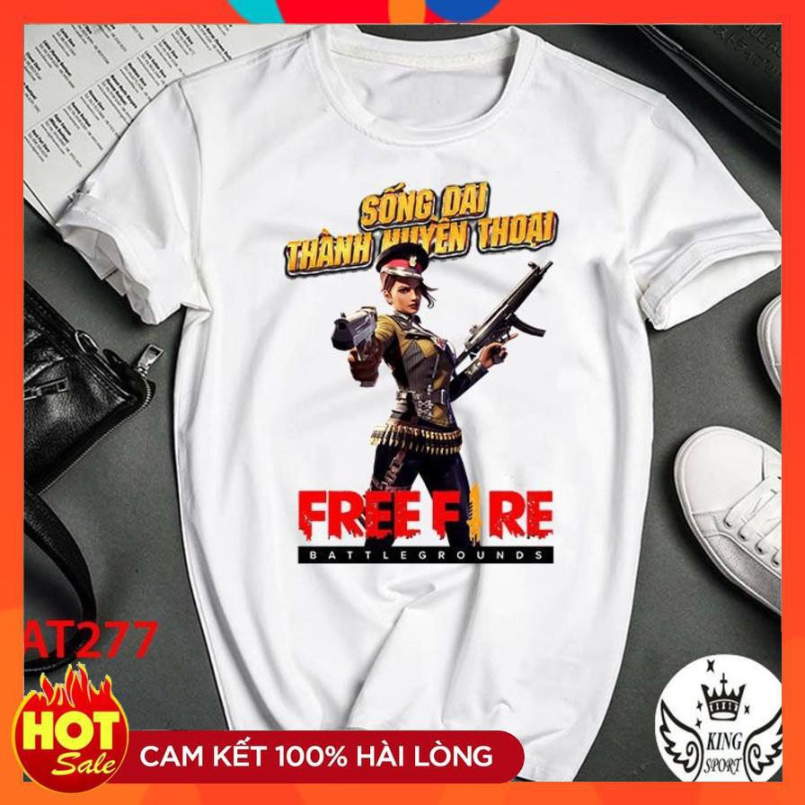 ÁO thun nam nữ fom rộng Unisex vải mềm mịn dày dặn in hình FREE FIRE 2 rẻ đẹp cao cấp BATE
