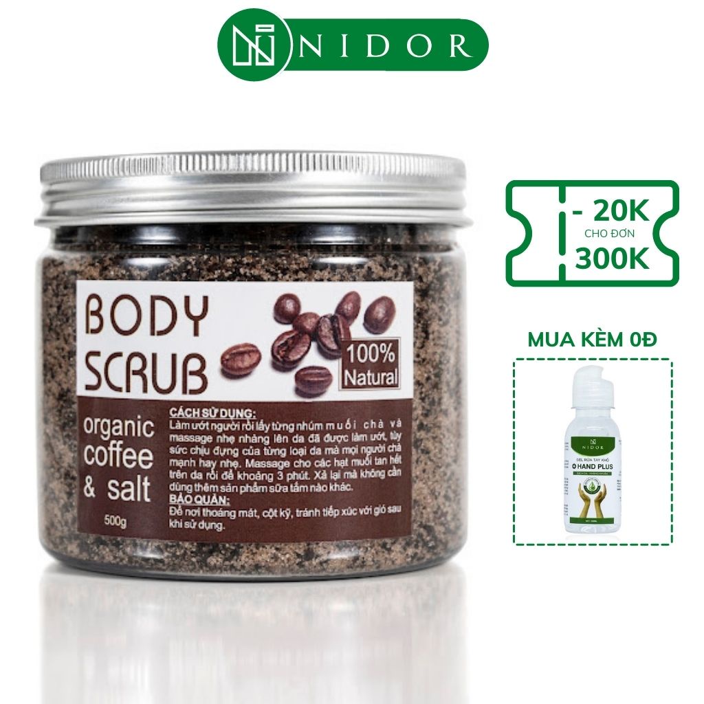 Muối Tẩy Tế Bào Chết Cà Phê Giảm Thâm Mụn Lưng - Coffee Salt Scrub - 100% Natural