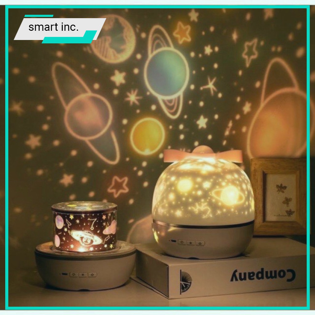 Đèn Ngủ Chiếu Ngàn Sao, Dãy Ngân Hà Bầu Trời, Vũ Trụ 3D Xoay 360 Độ