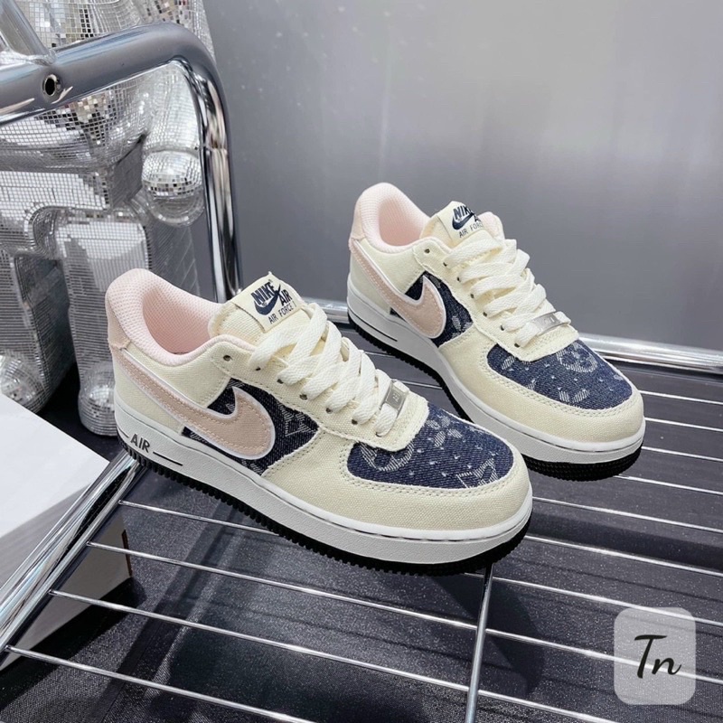 GIÀY AF1 LOW BLACK CREAM HOẠ TIẾT LV