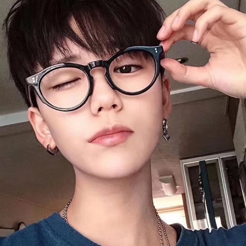 Mắt kính gọng tròn chống ánh sáng xanh thời trang