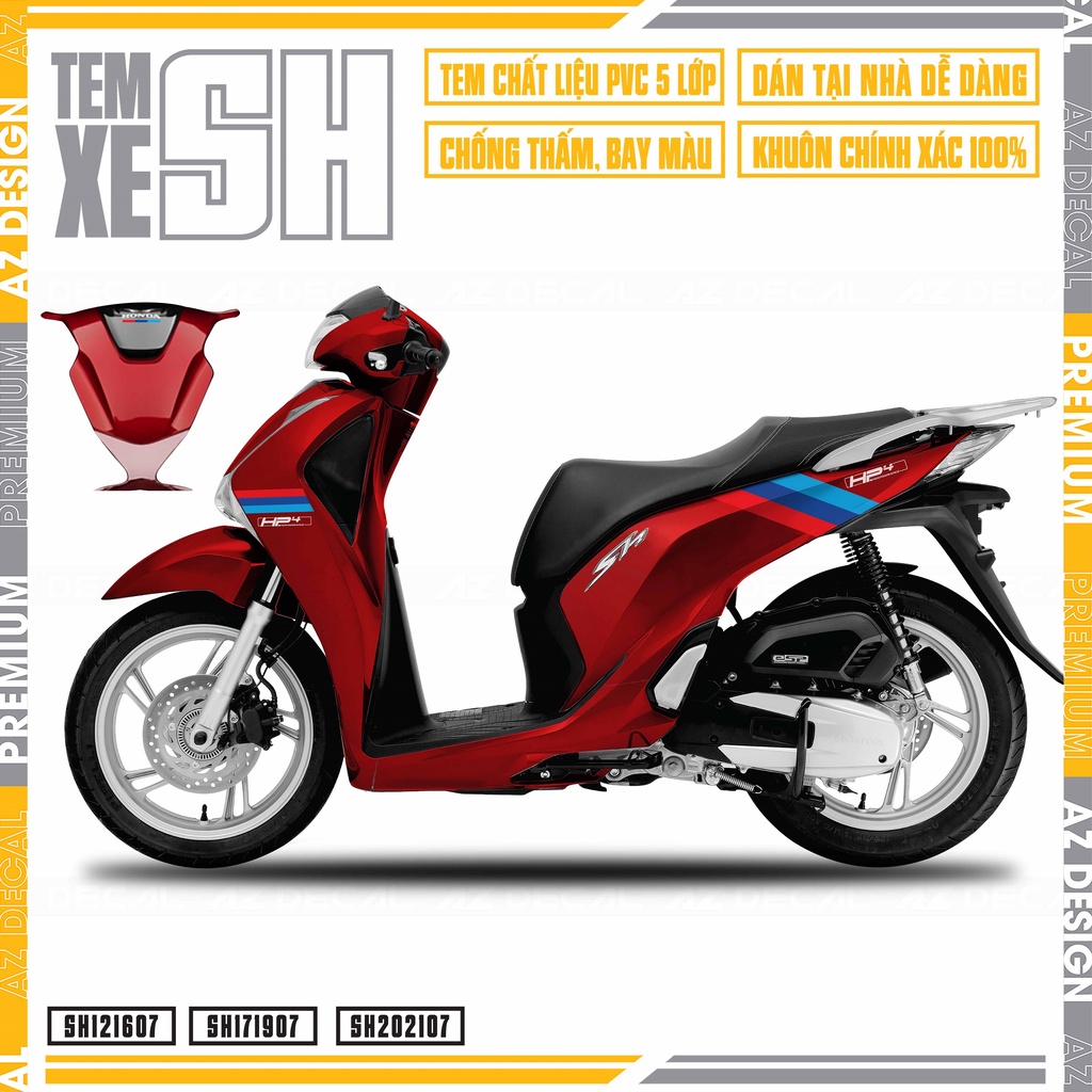 Tem SH Thiết Kế HP4 Đời 2012 2016 2019 2020 2021 2022 | SH07 | Team Decal Hình Dán Sườn SH Chế Đẹp Nhất