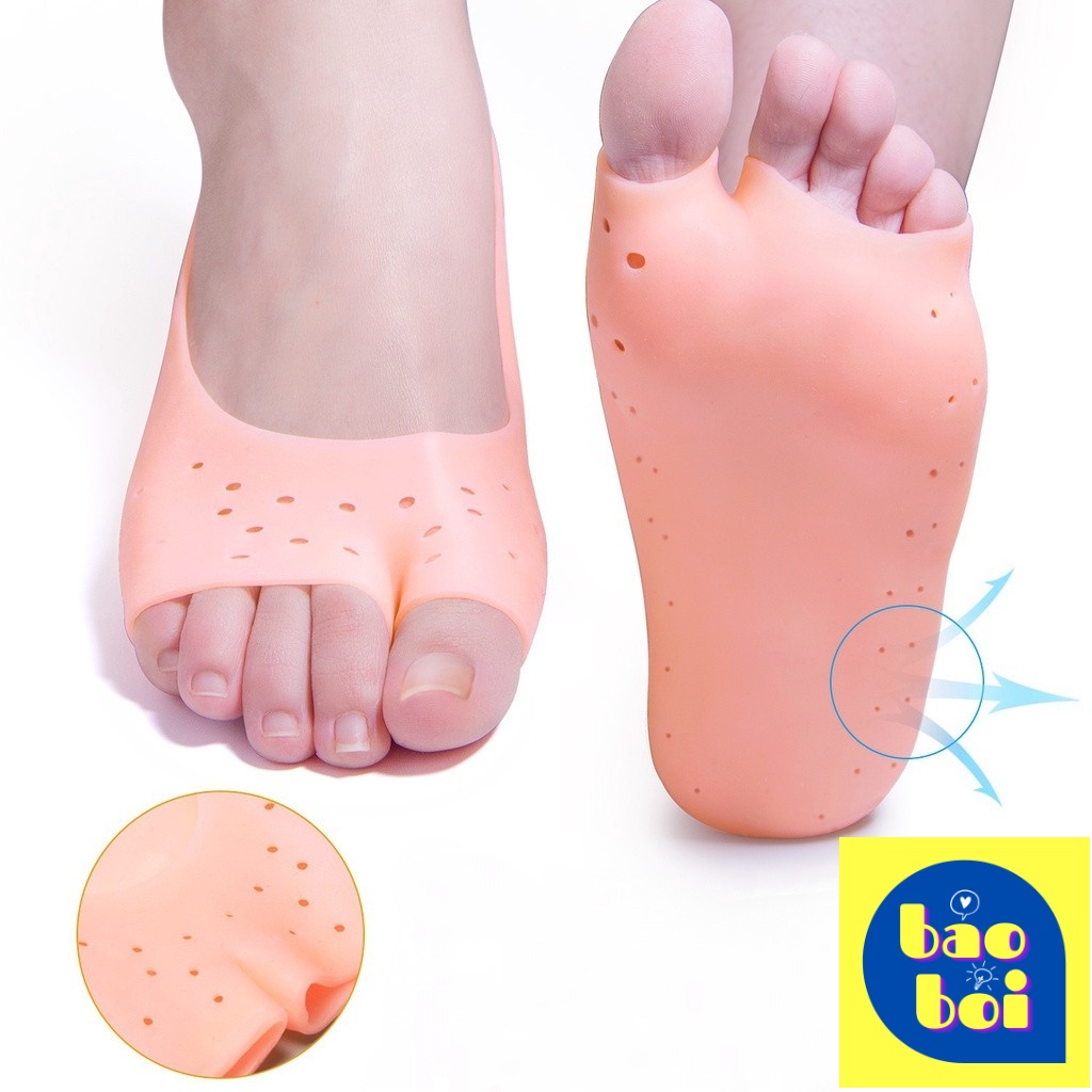 Vớ Silicone Bảo Vệ Chân, Bọc Gót Chân, Chống Nứt Nẻ, Dưỡng Ẩm Bàn Chân