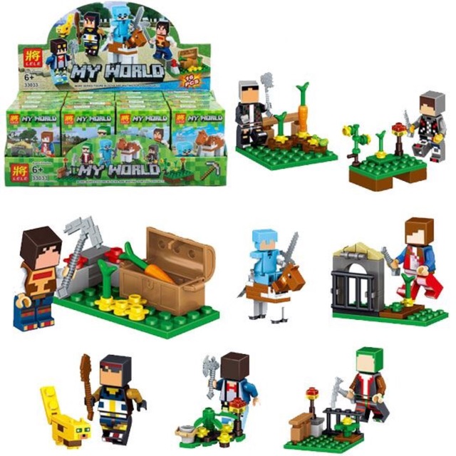 ✨✨  Lắp Ráp Minifigures Minecraft ✨ Mã 9049 33251 sy1433 6003 MG238 Sy6194 MG2016 33251 Sy6199 JX1205 SY6188 Lari 11269