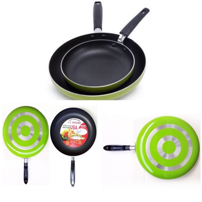 Chảo chống dính 3 lớp hợp kim nhôm, tay cầm cách nhiệt