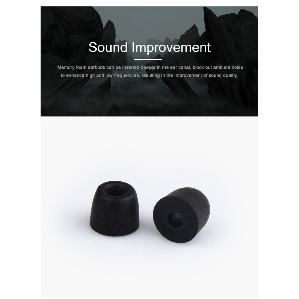 Set 4 Cặp Nút Tai Nghe Nhét Tai TRN 4.5-5mm Bằng Cao Su Non Cách Âm