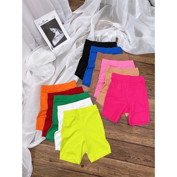 Quần legging ngố  legging đùi nhiều màu hình thật 100%