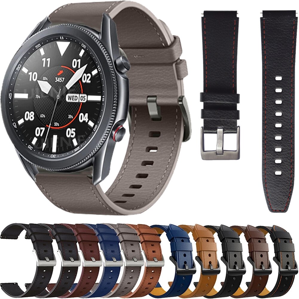 Dây đeo bằng da 22mm cho đồng hồ thông minh Samsung Galaxy Watch 3 45mm / Gear S3 / Galaxy 46mm