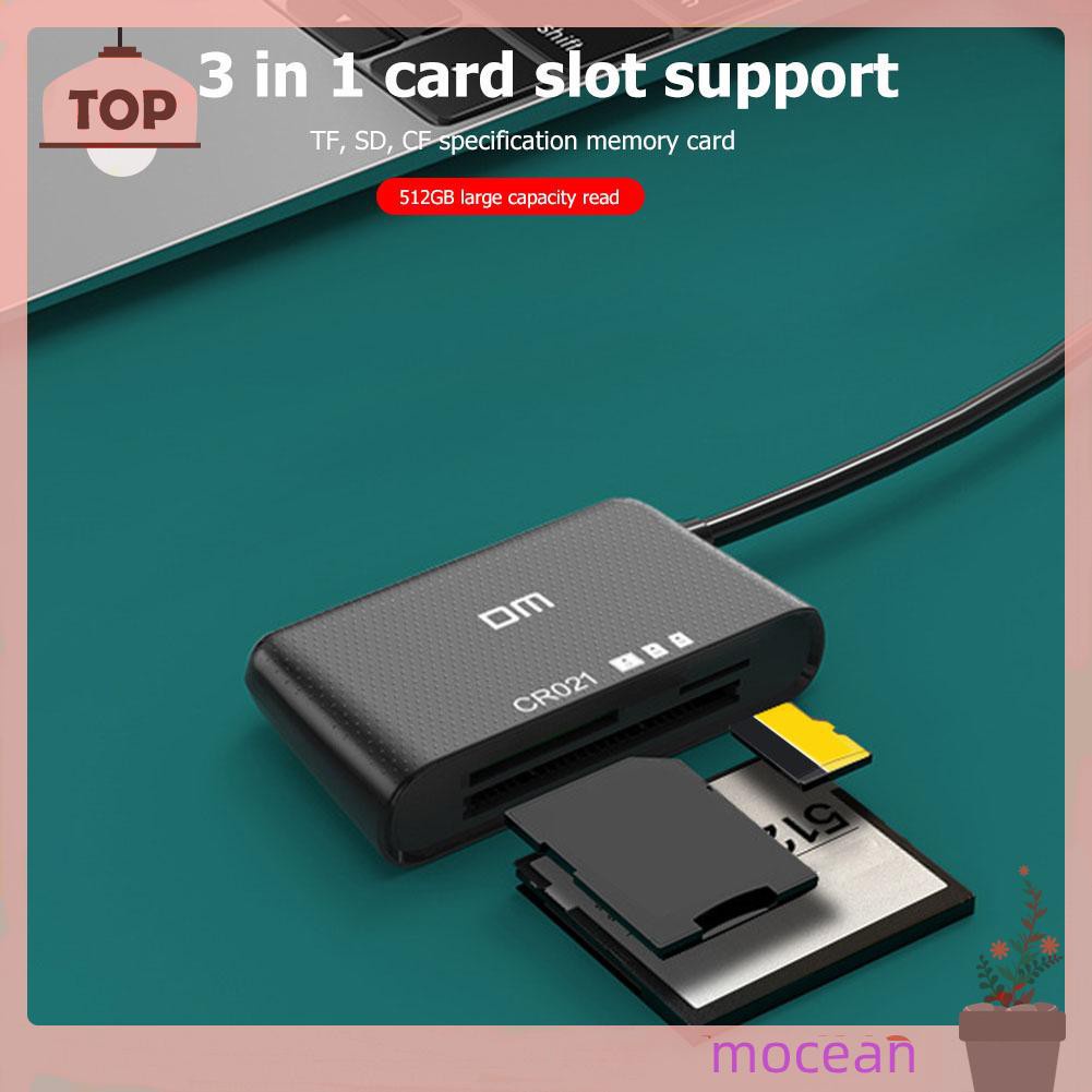 Mocean DM CR021 USB 3.0 TF CF Secure Digital Memory Card Reader for Lapotp Desktop