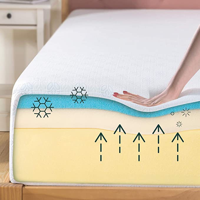 [Mã LIFEZI99 giảm 8% tối đa 50K đơn 99K] Nệm Foam Cuộn Hút Chân Không Gel Mát Cao Cấp Zinus 160X200X25Cm