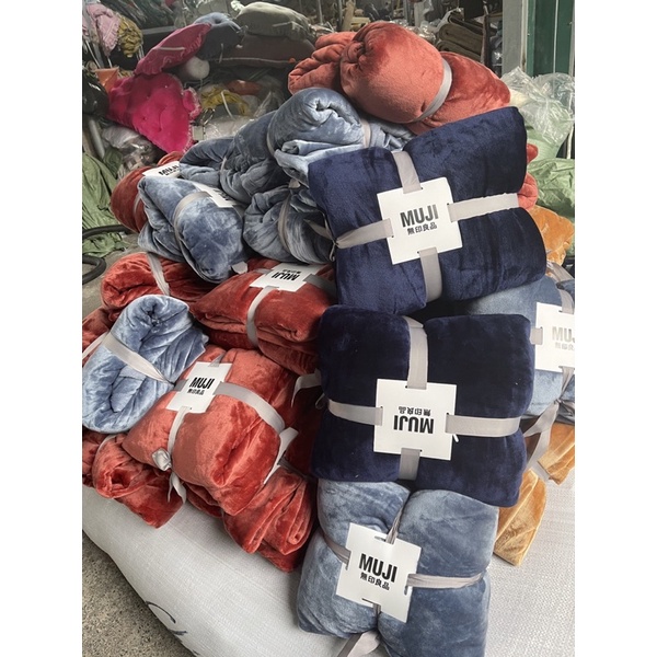 CHĂN NHUNG TUYẾT MUJI SIÊU MỀM MỊN
