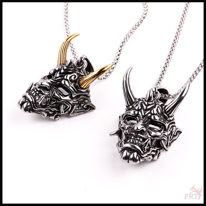 ☀ Vòng cổ Mặt Chiến Binh Nhật Bản - Hannya ☀ 1 Vòng cổ Hợp Kim Mặt Samurai Phong Cách Hip hop