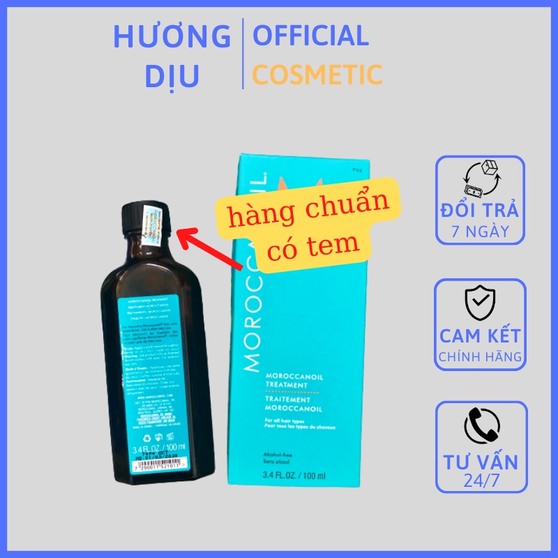 Tinh dầu dưỡng tóc Moroccanoil phục hồi tóc hư tổn khô xơ Moroccanoil Treatment Oil  100ml chính hãng