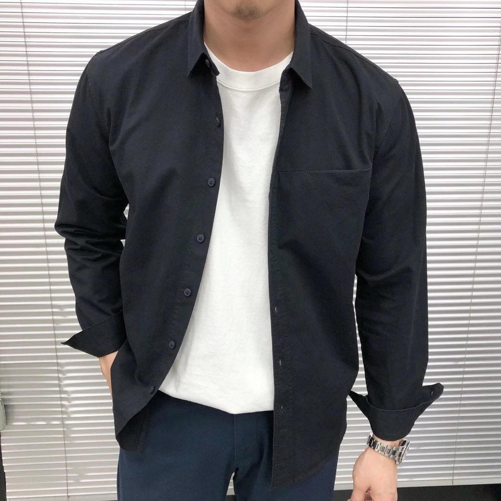 Áo Sơ mi nam DNS chất 100% Cotton Kaki, Form Suông dễ phối đồ 2031 | BigBuy360 - bigbuy360.vn