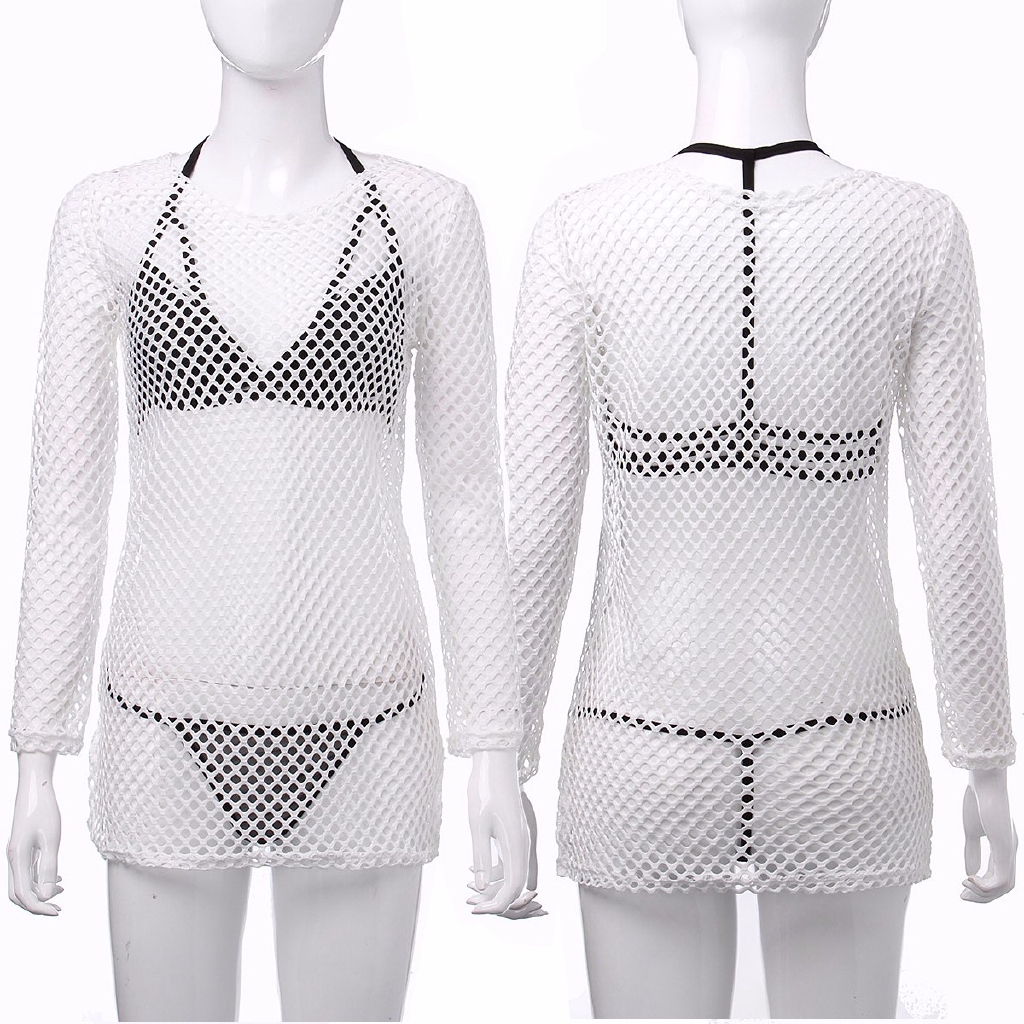 Áo mặc ngoài bikini dạng lưới xuyên thấu hợp thời trang cho nữ | BigBuy360 - bigbuy360.vn