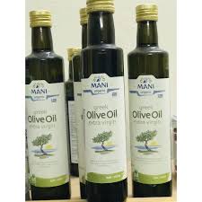 Dầu Extra Virgin Olive Ép lạnh  hữu cơ Mani Organic 500 ml