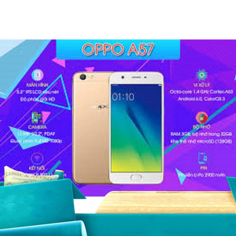 điện thoại Oppo A57 ( Oppo F1s Lite ) 2sim ram 3G rom 32G, Camera Selfiel 16Mp, Chơi GAME NẶ