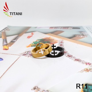 Nhẫn nam titanium 2 mảnh lạ mắt