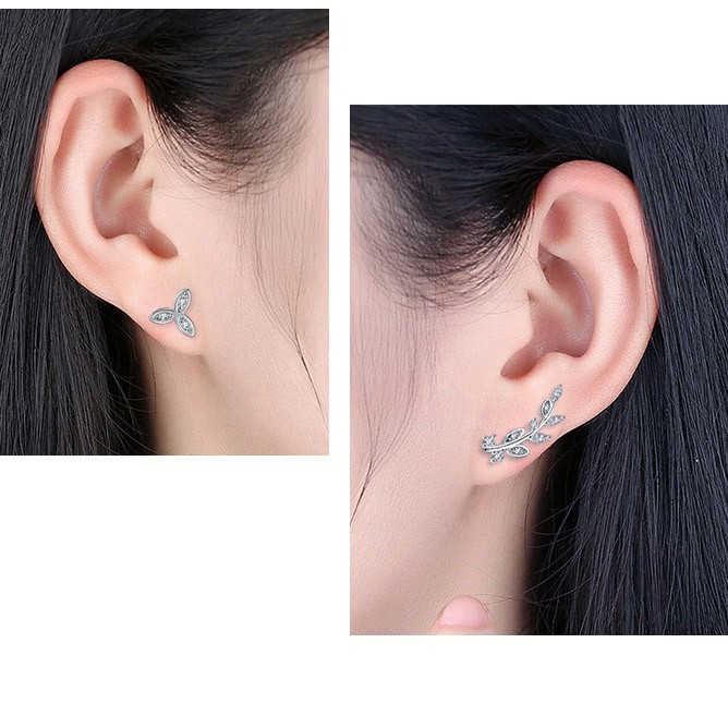 Bông tai / khuyên tai thời trang có hộp tặng kèm