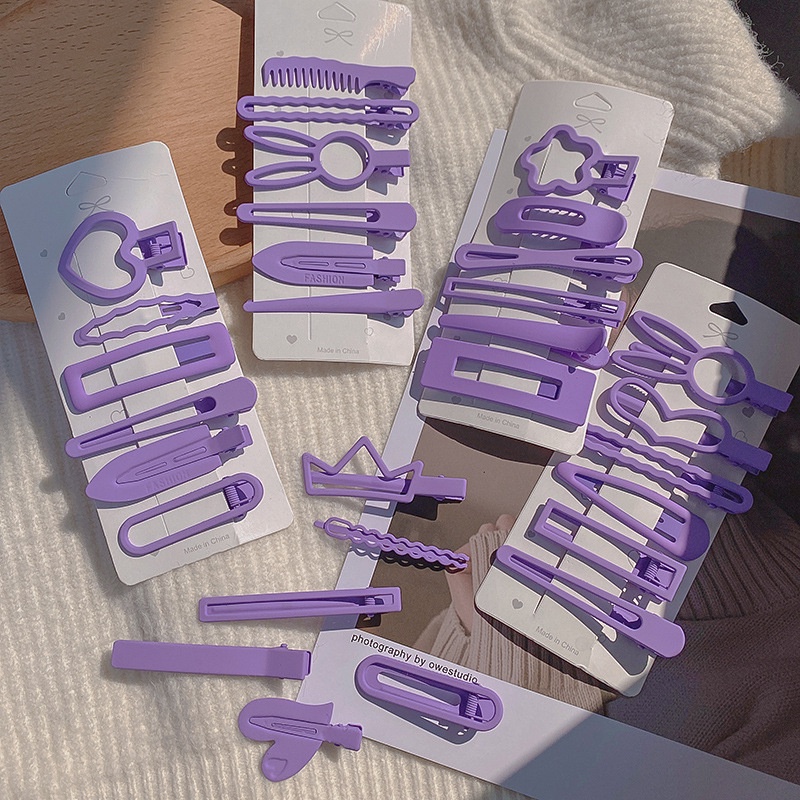 Kẹp Tóc Mỏ Vịt Dáng Dài Đính Hoa Xanh Dương Phong Cách Mới Thời Trang Mùa Xuân 2022