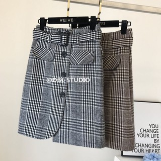 🌈CHÂN VÁY DẠ DÀI NGANG GỐI - kèm đai dạ‼️